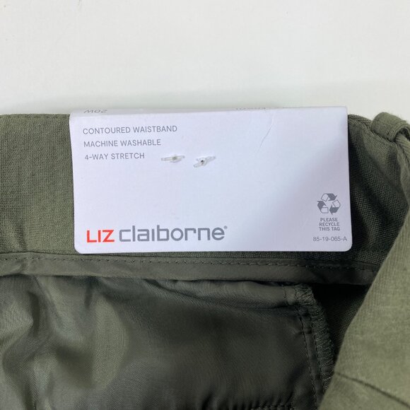 Liz Claiborne Womens Green Stretch Contoured Waistband Pants Size 20W - Picture 6 of 8